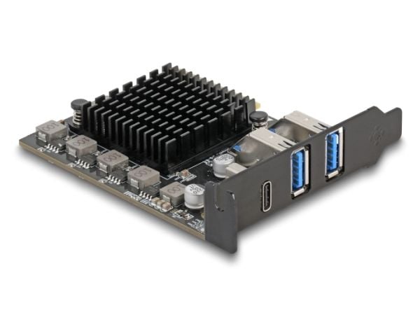 Delock - Lagring / USB3.0 controller - 3 Kanal - USB 3.0 - lavprofil - PCIe 3.0 x4