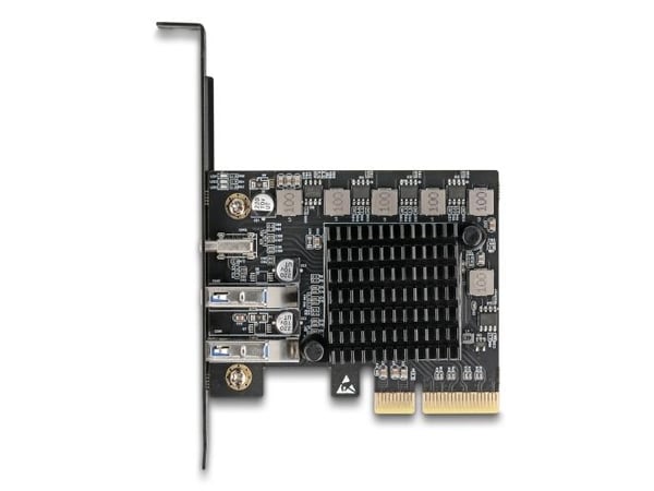 Delock - Lagring / USB3.0 controller - 3 Kanal - USB 3.0 - lavprofil - PCIe 3.0 x4