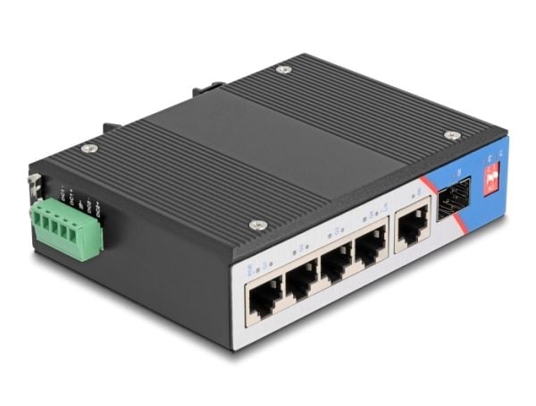 DeLOCK 80164, Gigabit Ethernet (10/100/1000), Power over Ethernet -tuki, DIN rail
