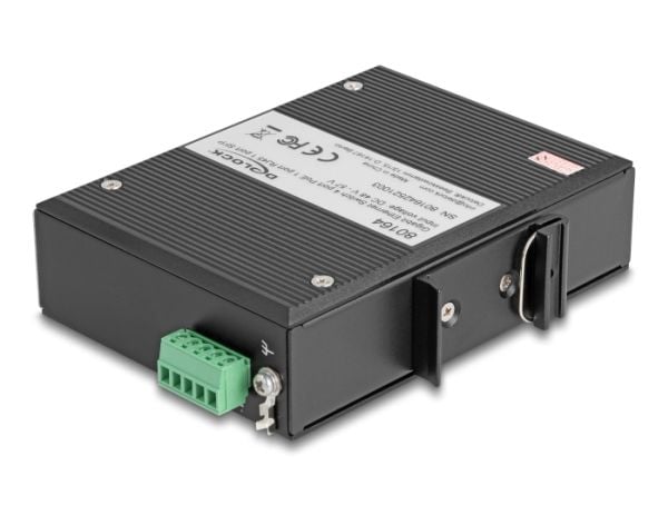 DeLOCK 80164, Gigabit Ethernet (10/100/1000), Power over Ethernet -tuki, DIN rail