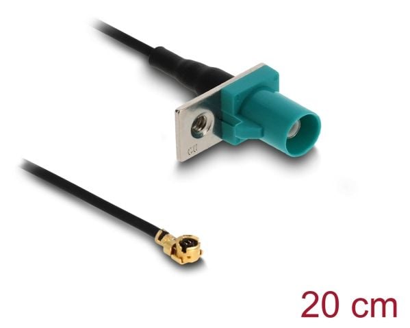 Delock - Antennekabel - FAKRA Z-kobling hann til MHF I hann - 20 cm - koaksial