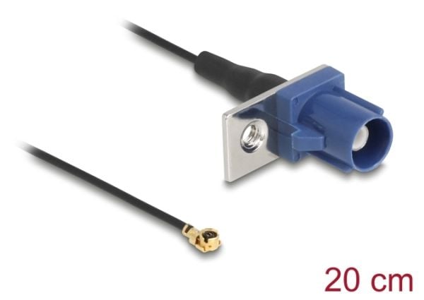 Delock - Antennekabel - FAKRA C-kobling til MHF - 20 cm - 1.13 mm - koaksial
