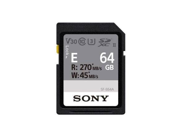 Sony E Series SF-E64A - Flash-minneskort - 64 GB - Video Class V30 / UHS-I U3 / Class10 - SDXC UHS-II