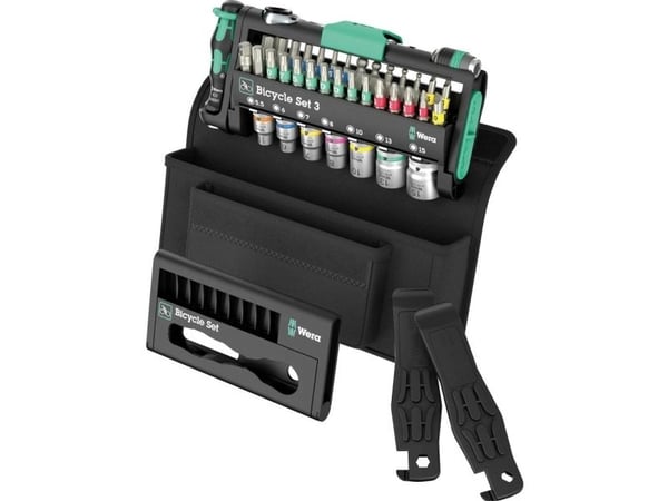 Wera 05004172001, Sykkelverktøy, Verktøyssett til sykkel, Sort, Grønn, T10, T15, T20, T25, T27, T30, T40, 210 mm, 65 mm