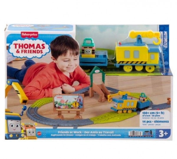 Fisher Price Thomas & vennene lek Lokomotiv med motor + skinner