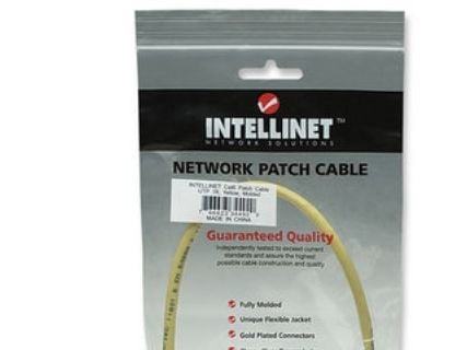 Intellinet 0.3m Cat6 UTP, 0,3 m, Cat6, U/UTP (UTP), RJ-45, RJ-45, Keltainen
