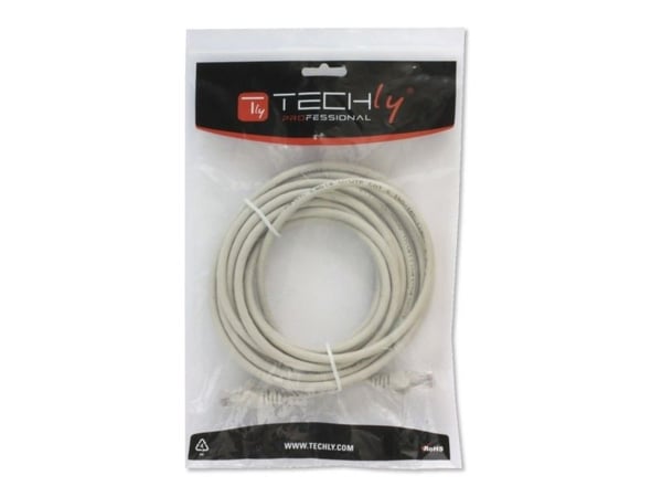 Techly ICOC U6-6U-015T, 1,5 m, Cat6, U/UTP (UTP), RJ-45, RJ-45, Harmaa