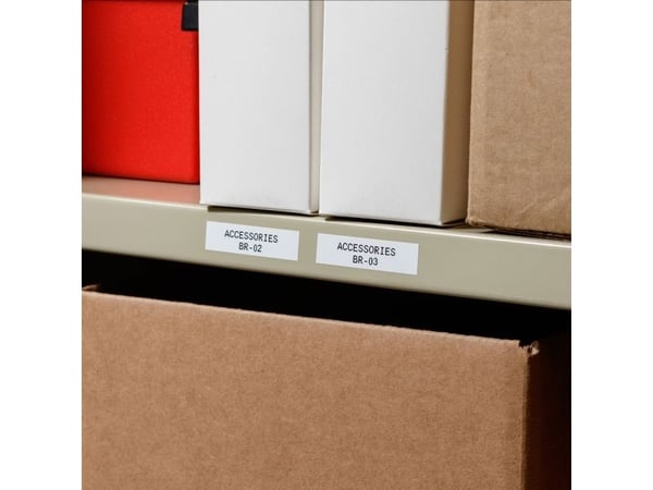 Brady - Vinyl - Glanset - Permanent akryllim - Hvit - Rull (1,27 cm x 15,2 m) 1 rull(er) med dekaltape