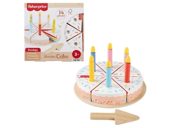 Fisher-Price Wooden Cake, 3 år, Tre, Flerfarget