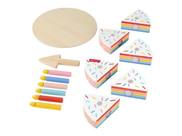 Fisher-Price Wooden Cake, 3 år, Tre, Flerfarget