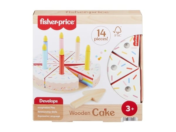 Fisher-Price Wooden Cake, 3 år, Tre, Flerfarget