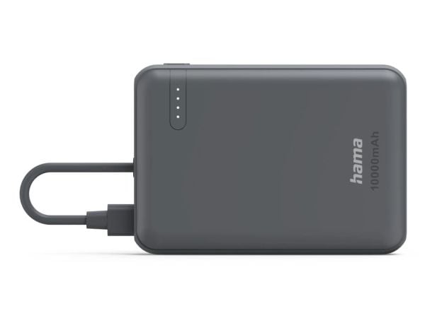 Hama Travel, 10000 mAh, Lithium Polymer (LiPo), Antrasitt