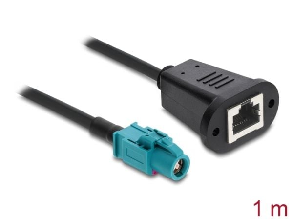 Delock-kaapeli HSD Z-pistorasia RJ45-pistorasiaan 1 m