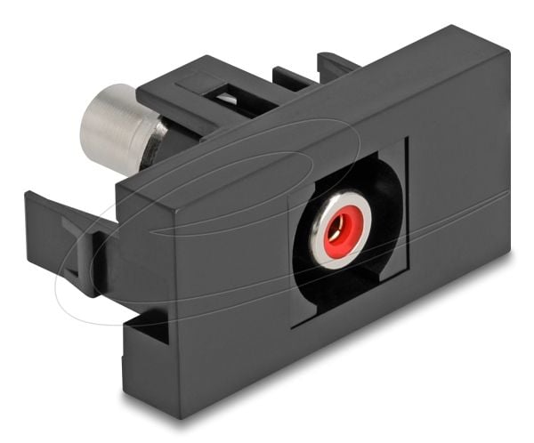 DeLOCK Easy 45, 2 x RCA, Naaras, Naaras, Suora, Suora, musta, Punainen