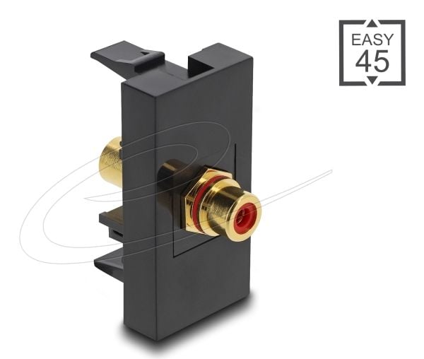 DeLOCK Easy 45, 2 x RCA, Naaras, Naaras, Suora, Suora, musta, Punainen