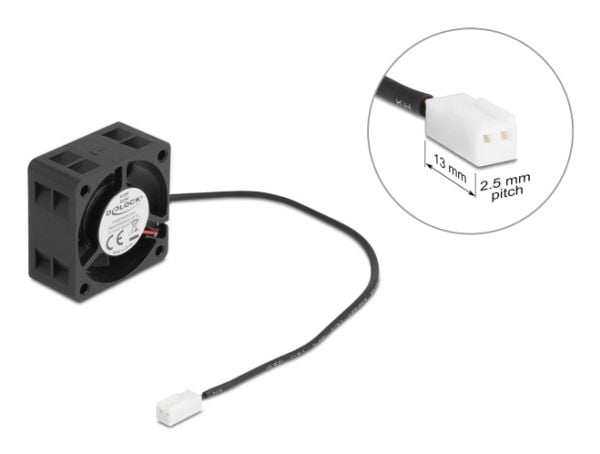 DeLOCK 67287, Tuuletin, 4 cm, 0,19 m³/t, Sort