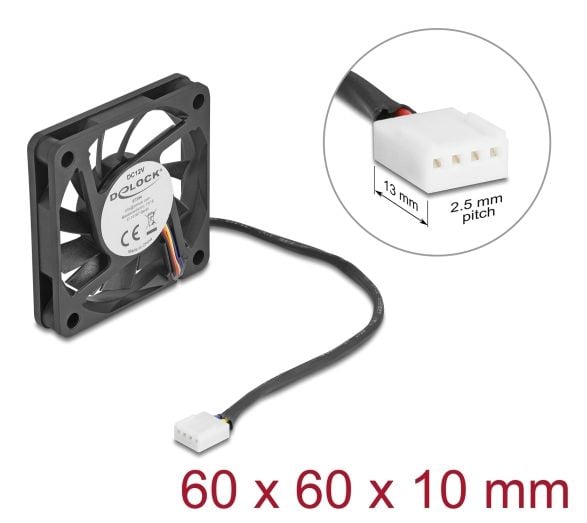 DeLOCK 67294, Tuuletin, 6 cm, 0,38 m³/t, Lajittelu