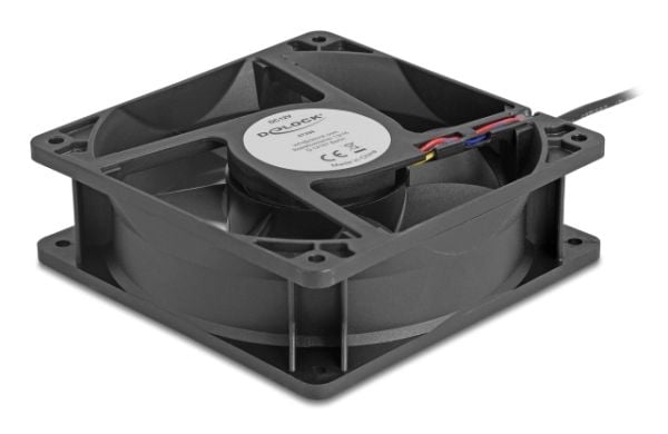 DeLOCK 67298, Tuuletin, 12 cm, 3,53 m³/t, Sort