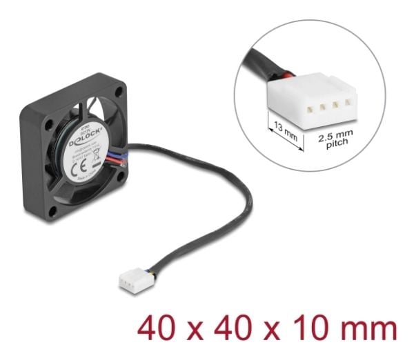 Delock - Kabinettvifte - axial - 40 mm - svart
