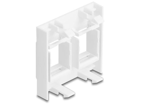 Delock - Easy 45 - modulär keystonehållare - 45 x 45 mm - 2 modules - vit