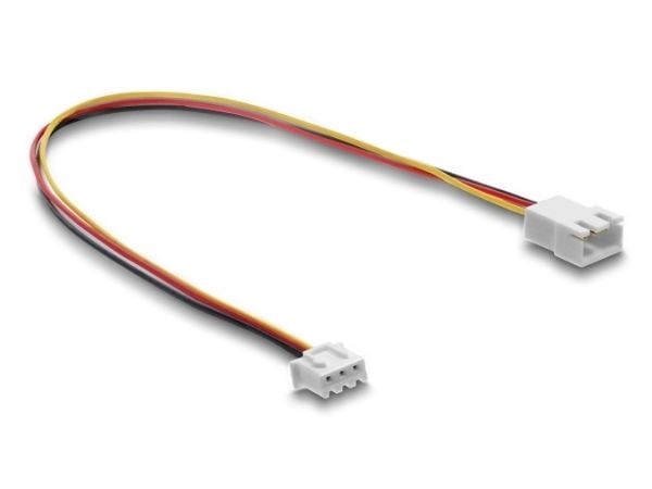 Delock - Forlengelseskabel for viftestrømforsyning - 3 pin internstr (hunn) til 3 pin internstr (hann) - 30 cm
