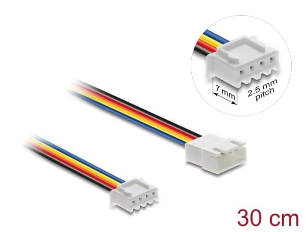 Delock - Forlengelseskabel for viftestrømforsyning - 4-pins PWM (hunn) til 4-pins PWM (hann) - 30 cm