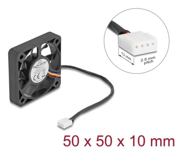 Delock - Kabinettvifte - axial - 50 mm - svart