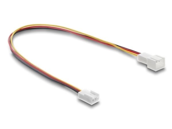 Delock - Forlengelseskabel for viftestrømforsyning - 3 pin internstr (hunn) til 3 pin internstr (hann) - 30 cm