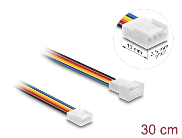 Delock - Forlengelseskabel for viftestrømforsyning - 4-pins PWM (hunn) til 4-pins PWM (hann) - 30 cm