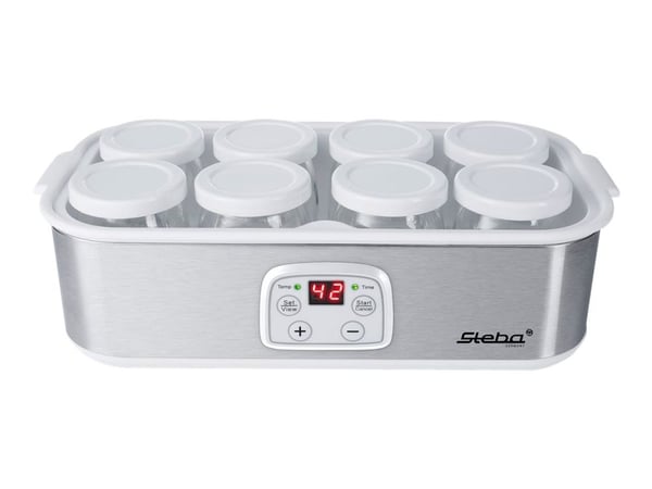 Steba JM 3 - Yoghurtmaskin - 1.4 liter - 30 W - rustfritt stål / hvit