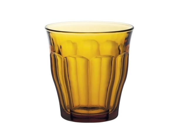 Duralex PICARDIE AMBER glass 250 ml oransje sett med 6 stk