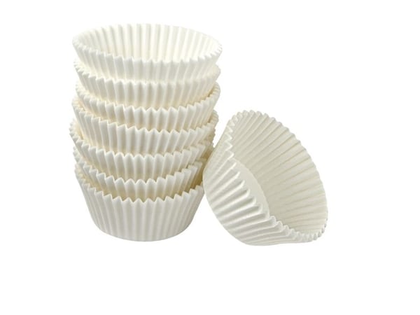 Zenker 4008033434362, Cupcake-/muffinsformer, Runde, Rillet overflate, 220 °C, Hvit, Papir