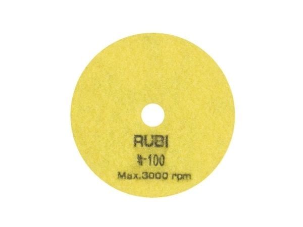Rubi skivepolering for tørrpolering korn 100 100 mm (62971)