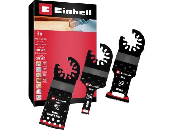 Einhell 708103 multitilbehør-sett tre/metall 3 deler SB HCS BiM
