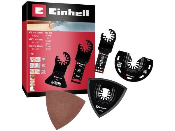 Einhell 708117 17-delers SB bimetall multifunksjonsverktøy-tilbehørssett (1 stk.)