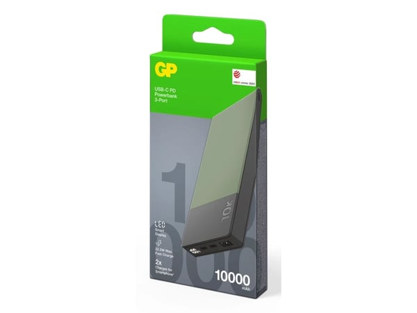 GP Batteries M2+, 10000 mAh, Lithium Polymer (LiPo), Grå