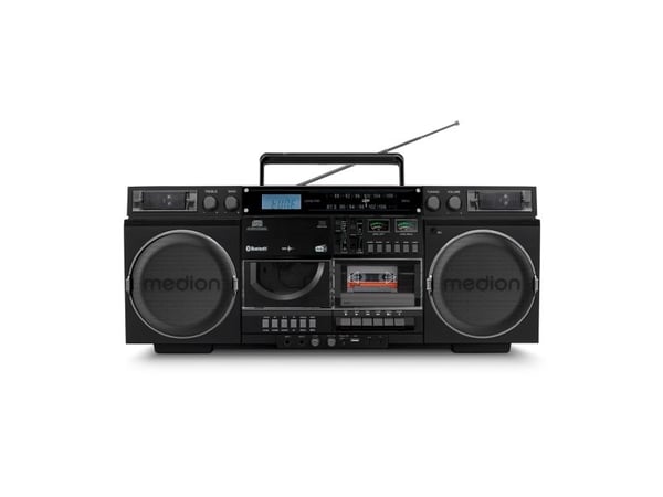 Medion LIFE® P66538 Retro-Boombox musta
