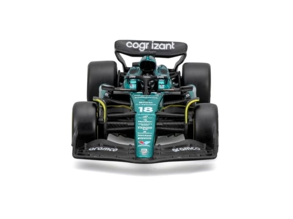 BBURAGO Aston Martin AMR23, Sportsbil, Montert på forhånd, 1:43, Aston Martin AMR23 #18 (Lance Stroll), Alle kjønn, Metall, Plast