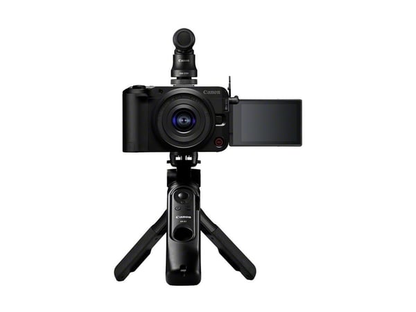 Canon EOS R50 V - Digitalkamera - speilløst - 24.2 MP - APS-C - 4K / 30 fps RF-S 14-30mm F4-6.3 IS STM PZ lens - Wi-Fi, Bluetooth - svart