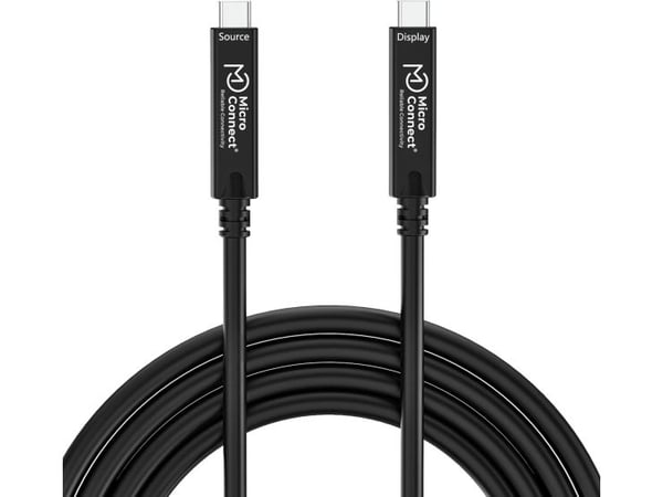 MicroConnect USB-C - USB-C 7,5 m USB-kabel svart (USB-C 3.2 Premium Optic Fiber)