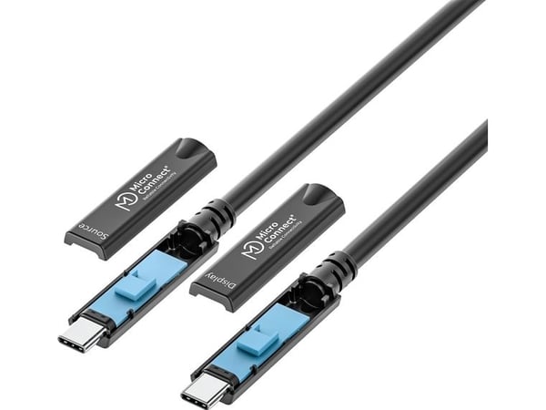 MicroConnect USB-C - USB-C 7,5 m USB-kabel svart (USB-C 3.2 Premium Optic Fiber)