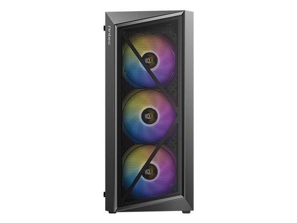 Antec AX67 ARGB, Midi Tower, PC, musta, ATX, ITX, mikro ATX, Muovi, Terästä, Pelaaminen