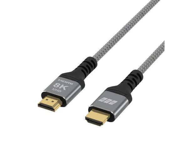 EFB Elektronik HDMI-21-00001, 0,5 m, HDMI Type A (Standard), HDMI Type A (Standard), 3D, 48 Gbit/sek, Svart, Grå