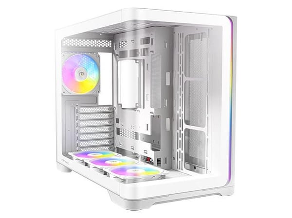 Antec Constellation Series C5 Curve ARGB - Mid tower - ATX - sidepanel med vindu (herdet glass) - ingen strømforsyning - hvit - USB/Audio/Mic