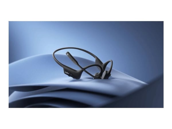 SHOKZ OpenComm2 UC - Hodesett - åpent øre - bak-nakken-montering - Bluetooth - trådløs - USB-A via Bluetooth-adapter - svart - Zoom Certified