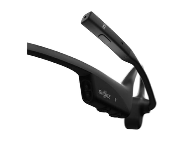 SHOKZ OpenComm2 UC - Hodesett - åpent øre - bak-nakken-montering - Bluetooth - trådløs - USB-A via Bluetooth-adapter - svart - Zoom Certified