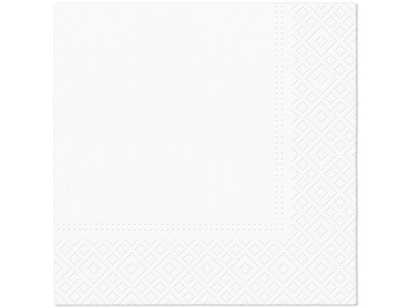 Paw servietter, 330 x 330 mm, hvite, 20 stk