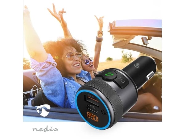 Nedis CATR3024BK, FM, Cigartenner/lighter, 2 A, 1 A, 35 mm, 84 mm