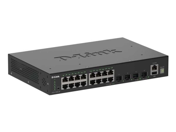 D-Link SmartPro DGS-1530-20 - Switch - smart - 16 x 10/100/1000 + 4 x 10 Gigabit SFP+ - stasjonær, rackmonterbar