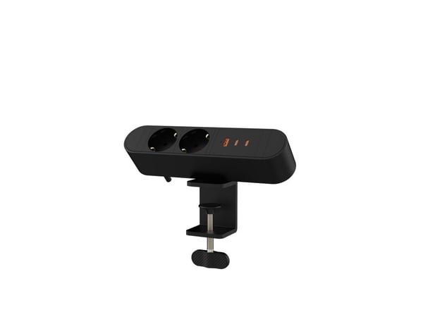 MicroConnect - Effektband (clamp-mountable) - 5 / 9 / 12 / 15 / 20.3 V - 67 Watt - ingång: power CEE 7/7 - utgångskontakter: 5 (2 x CEE 7/7, USB, 2...